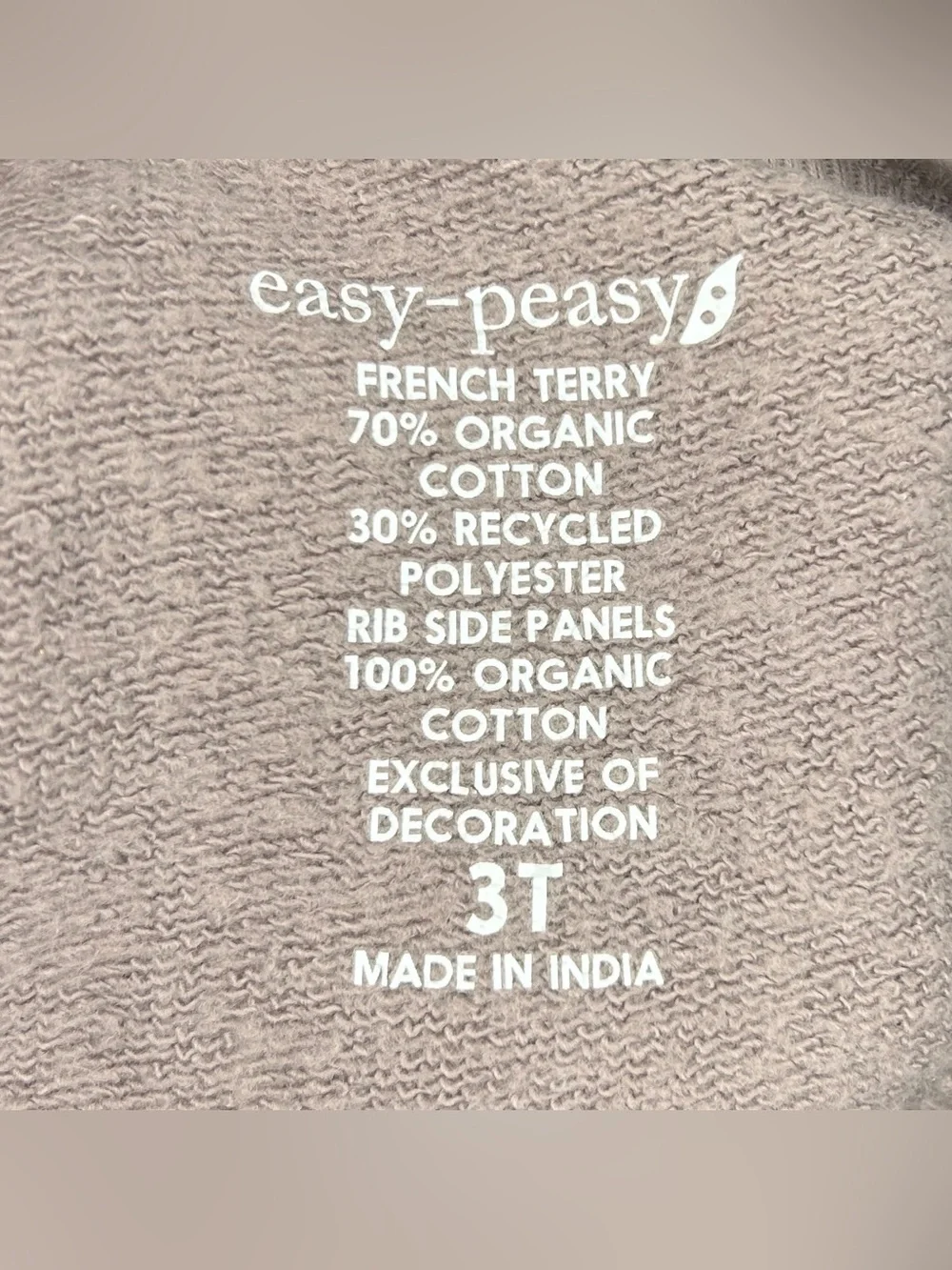 Easy Peasy Kids' Size 3T Brown/Purple Crewneck Sweatshirt